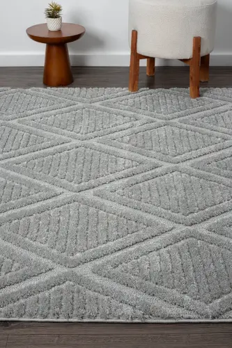 Elite Collection High Quality Boucle Soft Fringed Living Room and Hall Carpet-Grey - MARIESSE HOME (1)