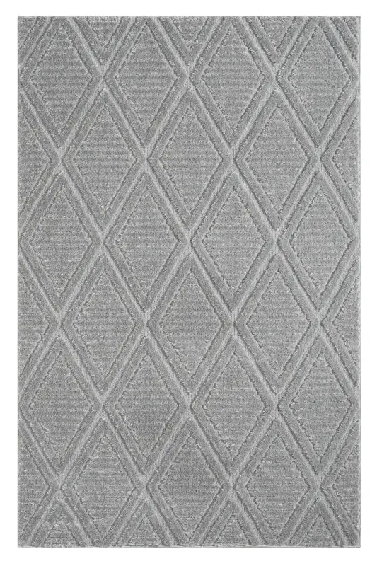 Elite Collection High Quality Boucle Soft Fringed Living Room and Hall Carpet-Grey - 5