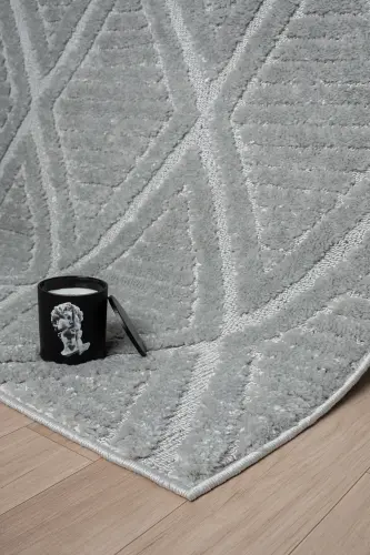 Elite Collection High Quality Boucle Soft Fringed Living Room and Hall Carpet-Grey - 6