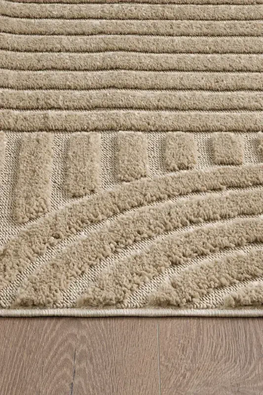 Elite Curly Soft Plush Fleece Shaggy Kids Room Living Room Hall Kitchen Rug-Beige - 1