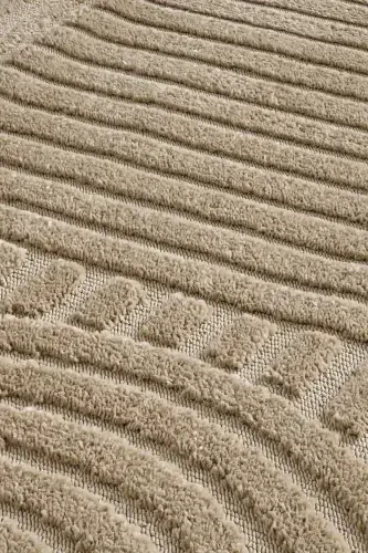 Elite Curly Soft Plush Fleece Shaggy Kids Room Living Room Hall Kitchen Rug-Beige - 2