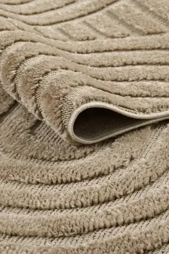 Elite Curly Soft Plush Fleece Shaggy Kids Room Living Room Hall Kitchen Rug-Beige - 5