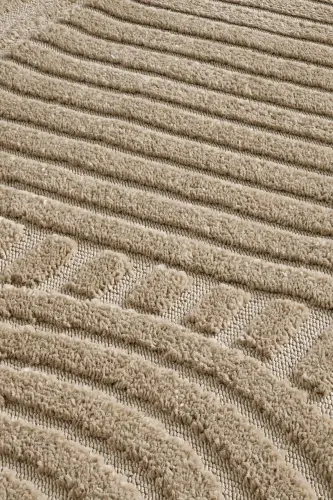 Elite Curly Soft Plush Fleece Shaggy Kids Room Living Room Hall Kitchen Rug-Beige - MARIESSE HOME (1)