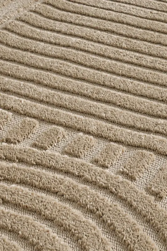 Elite Curly Soft Plush Fleece Shaggy Kids Room Living Room Hall Kitchen Rug-Beige - 2