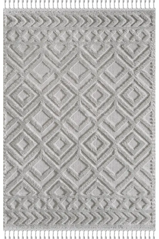Elite Curly Soft Plush Fleece Shaggy Kids Room Living Room Lounge Kitchen Carpet-Grey/Gray - 2