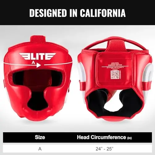 Elite Sports Best Boxing Headgear, Training Sparring Safety Head Guard for MMA, Kickboxing Trainees, Muay Thai, and Boxing for Adult Men - 3