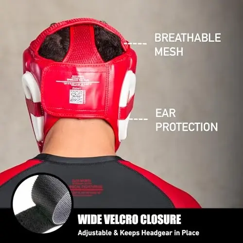 Elite Sports Best Boxing Headgear, Training Sparring Safety Head Guard for MMA, Kickboxing Trainees, Muay Thai, and Boxing for Adult Men - 3