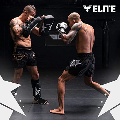 Elite Spor Muay Thai Kickboks Eğitim Eğri Tekme Pedleri (2 ADET) Koçluk Kick Boks, MMA, Taekwondo, Karate Yumruklu, Diz, Ayak ve Dirsek Hedefi Vuruş Kalkanı Pedi Çifti Dövüş Sanatları İçin - 6