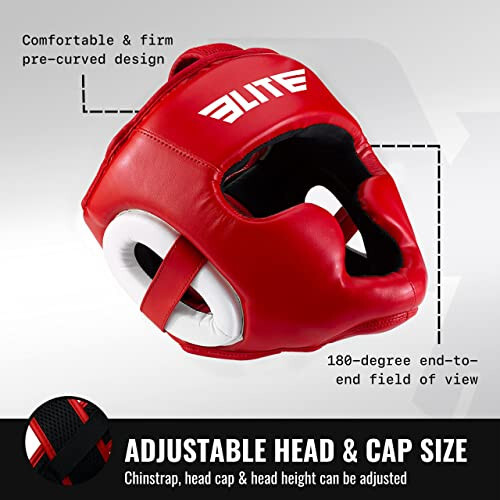 Elite Sports Best Boxing Headgear, Training Sparring Safety Head Guard for MMA, Kickboxing Trainees, Muay Thai, and Boxing for Adult Men - 9