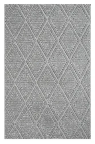 Элитная коллекция Высококачественный Мягкий ковер с кудрями и бахромой для гостиной и салона - серый - 5