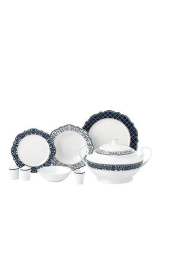 Eliza Collection yumaloq ovqat to'plami 60 dona - 1
