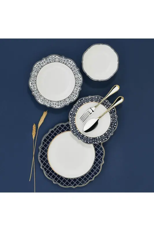 Eliza Collection yumaloq ovqat to'plami 60 dona - 2