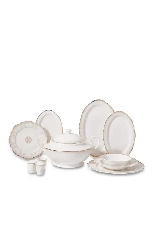 Eliza Collection 60 Parça Yuvarlak Yemek Takımı A8238 - NoColor-0091d666 - 1