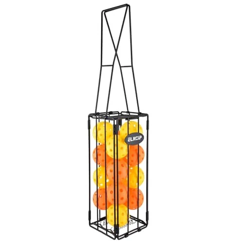 ELKCIP Portable Pickleball & Tennis Ball Collector - Pickleball Retriever Basket Carrier Gatherer Picker Hopper Container for Picking and Storage Training Tool for Ball - ELKCIP