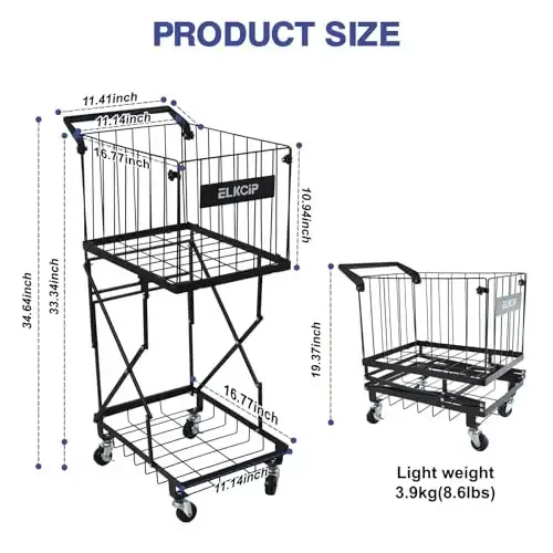 ELKCIP Portable Pickleball & Tennis Ball Collector - Pickleball Retriever Basket Carrier Gatherer Picker Hopper Container for Picking and Storage Training Tool for Ball - 2