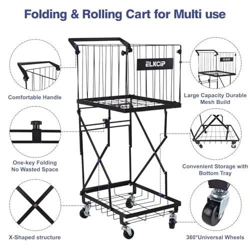 ELKCIP Portable Pickleball & Tennis Ball Collector - Pickleball Retriever Basket Carrier Gatherer Picker Hopper Container for Picking and Storage Training Tool for Ball - 3