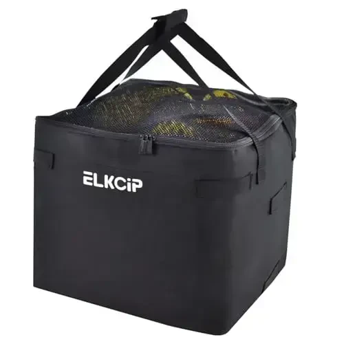 ELKCIP Portable Pickleball & Tennis Ball Collector - Pickleball Retriever Basket Carrier Gatherer Picker Hopper Container for Picking and Storage Training Tool for Ball 