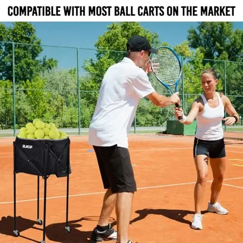 ELKCIP Portable Pickleball & Tennis Ball Collector - Pickleball Retriever Basket Carrier Gatherer Picker Hopper Container for Picking and Storage Training Tool for Ball - 6