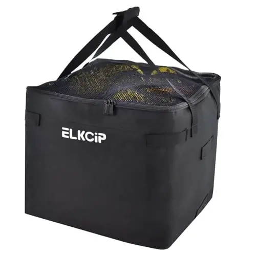 ELKCIP Portable Pickleball & Tennis Ball Collector - Pickleball Retriever Basket Carrier Gatherer Picker Hopper Container for Picking and Storage Training Tool for Ball 