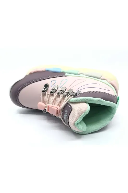 Ellen Phylon Kauçuk Taban Ortopedik Işıklı Çocuk Bot PUDRA-PUDRA - 5