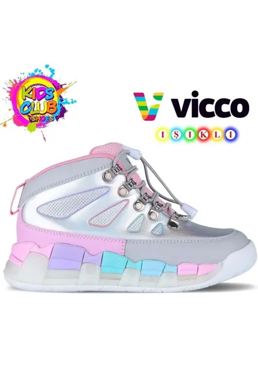 Ellen Phylon Rubber Sole Orthopedic Light-Up Kids Boots - VICCO