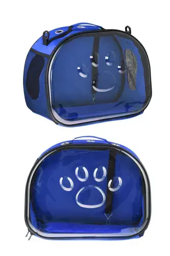 Elliptical Cat Carrier Blue-blue - 5