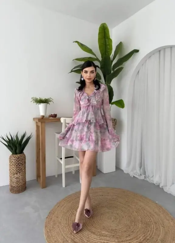 Elose Fırfırlı Elbise - 4