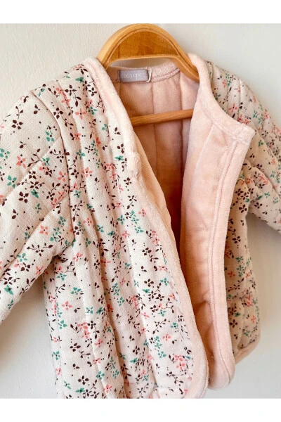 Elsa Baby Girl Floral Patterned Fleece Jacket - YUPERA (1)