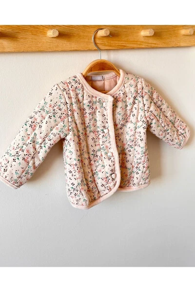 Elsa Baby Girl Floral Patterned Fleece Jacket - 5