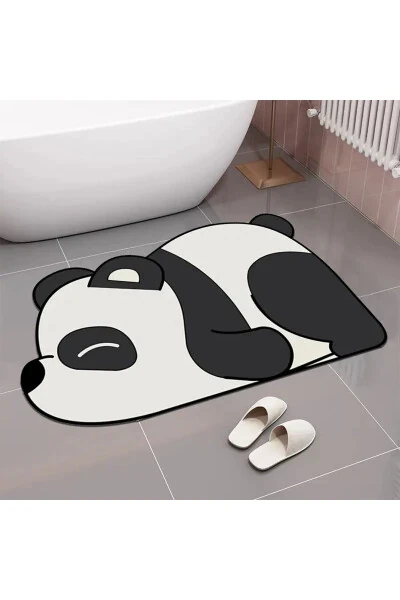 Else Panda Absorbent Bath Mat, Toilet Single Piece Animal Bath Rug - ELSE DEKOR