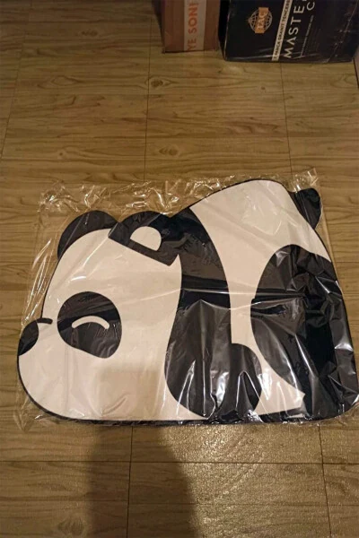 Else Panda Su Emici Duş Önü Banyo Paspası Klozet Tek Parça Hayvanlı Banyo Halısı - 7