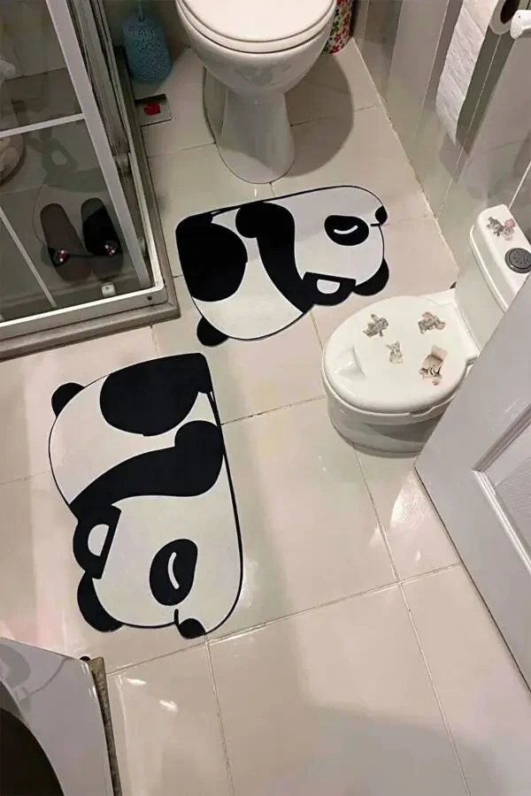 Else Panda впитывающий коврик для ванной комнаты, коврик для унитаза, одно целое, коврик для ванной с животными - 3