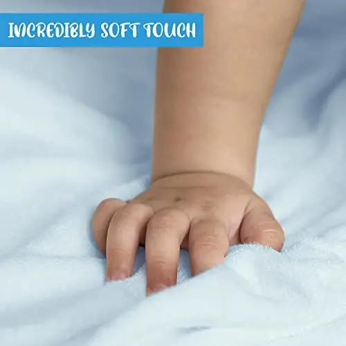 ELSVIN Set of 2 Hooded Baby Towels – Blue and Grey – Luxurious, Large and Super Absorbent – 35 x 35 Inch – Soft and Suitable for Infants, Toddlers and Kids – 400 GSM - 4