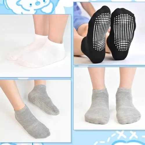 ELUTONG Non Slip Toddler Socks,Boy Socks with Grips 15 Pairs Anti Skid Kids Low Cut Socks for Baby Infant(0-7 Years) - ELUTONG (1)
