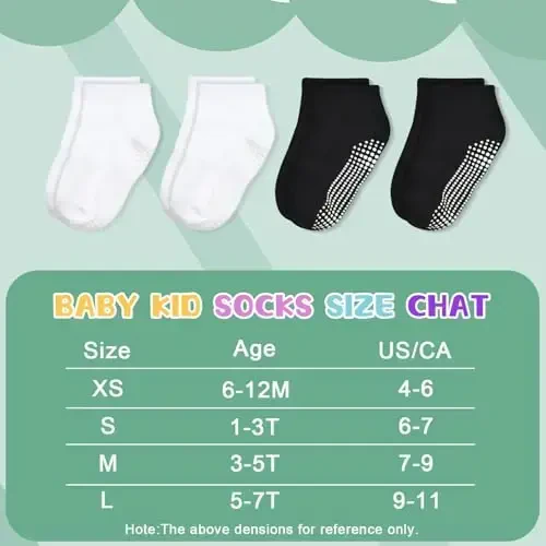 ELUTONG Non Slip Toddler Socks,Boy Socks with Grips 15 Pairs Anti Skid Kids Low Cut Socks for Baby Infant(0-7 Years) - 7