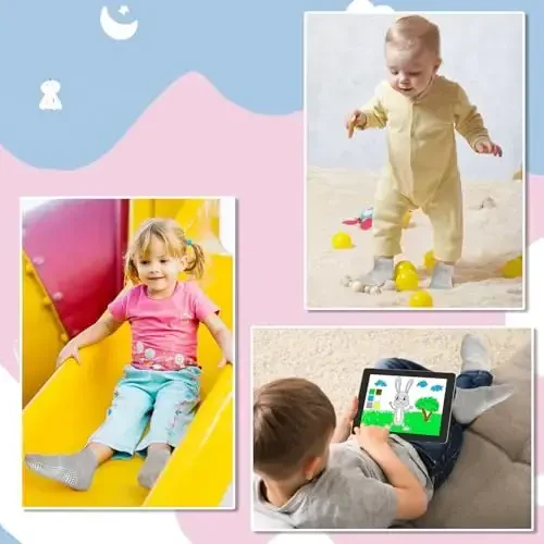 ELUTONG Non Slip Toddler Socks,Boy Socks with Grips 15 Pairs Anti Skid Kids Low Cut Socks for Baby Infant(0-7 Years) - 4