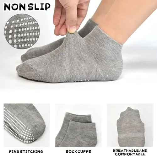 ELUTONG Non Slip Toddler Socks,Boy Socks with Grips 15 Pairs Anti Skid Kids Low Cut Socks for Baby Infant(0-7 Years) - 3