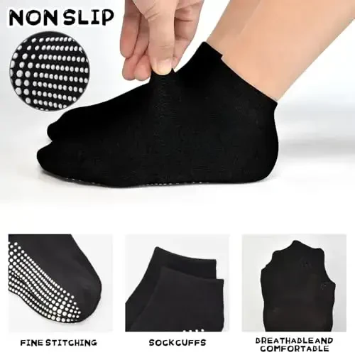 ELUTONG Non Slip Toddler Socks,Boy Socks with Grips 15 Pairs Anti Skid Kids Low Cut Socks for Baby Infant(0-7 Years) - 2