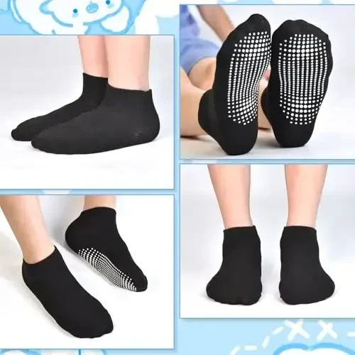 ELUTONG Non Slip Toddler Socks,Boy Socks with Grips 15 Pairs Anti Skid Kids Low Cut Socks for Baby Infant(0-7 Years) - 6