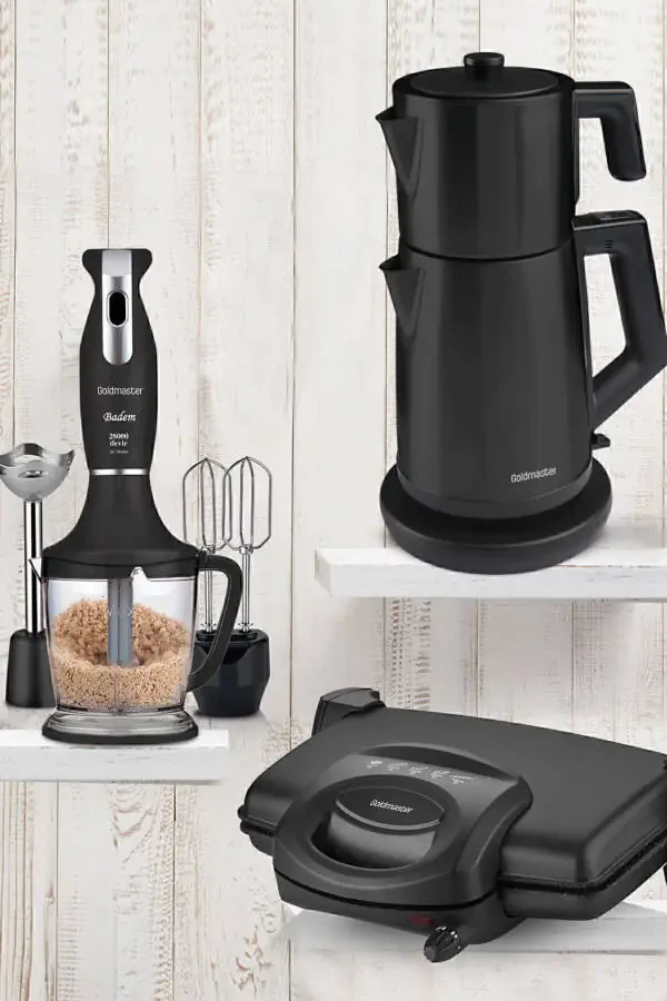 Elvan Elektr Oshxona To'y To'plami 3 Qismli To'y To'plami Qora - 11