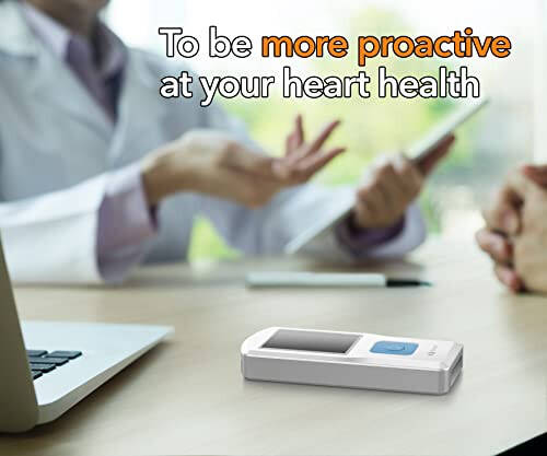 EMAY Portable ECG Monitor | Record ECG and Heart Rate Anytime Anywhere | Stand-alone Device with LCD Screen and Storage | No Subscription Required - 5