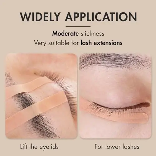 Embagol 800 Pcs Eyelash Extension Tape Lash Tape - Breathable Micropore Medical Tape for Sensitive Under Eye Use - 5