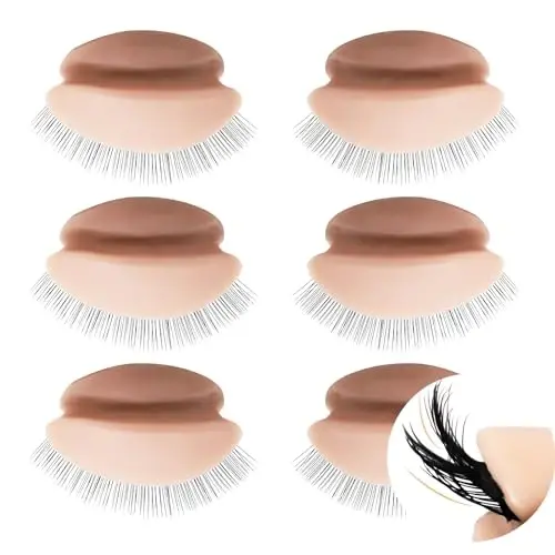 Embagol Double-layer Replacement Eyelids Replaced Eyelids for Lash Extension Practice Lash Mannequin Head Training for Beginners - EMBAGOL