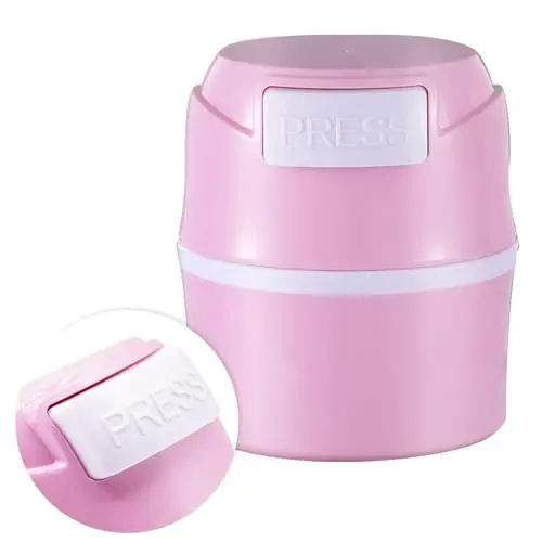 Embagol Eyelash Glue Storage Container Tank - Adhesive Jar Stand Makeup Case Cosmetic Storage Tank - Pink - 1