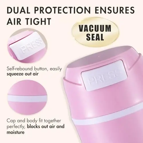 Embagol Eyelash Glue Storage Container Tank - Adhesive Jar Stand Makeup Case Cosmetic Storage Tank - Pink - 4