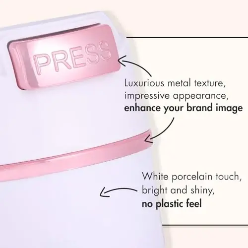 Embagol Eyelash Glue Storage Container Tank - Adhesive Jar Stand Makeup Case Cosmetic Storage Tank - White with Pink - 5