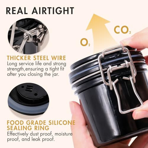 Embagol False Lash Glue Storage Tank With Thermometer Adhesive Carbon Sealed Leak-proof Containers Grafting Eyelash Extension Supplies (BLACK) - 4