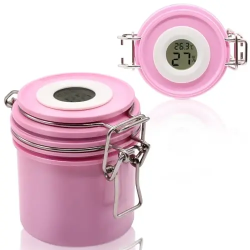 Embagol False Lash Glue Storage Tank With Thermometer Adhesive Carbon Sealed Leak-proof Containers Grafting Eyelash Extension Supplies(PINK) - 1