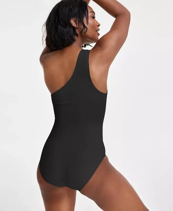 Embellished One-Shoulder Underwire One-Piece Swimsuit - 4