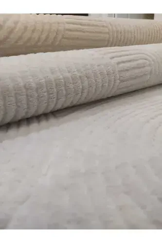 Embossed Non-Slip Floor Room Living Room Corridor Kitchen Rug Runner Cream - MERINOS (1)